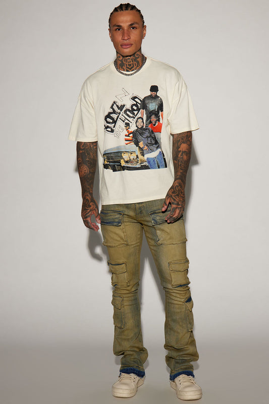 Boyz N The Hood Lowrider Oversized Short Sleeve Tee - Off White