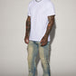 Zip All The Way Stacked Skinny Flare Jeans - Medium Wash