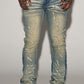 Zip All The Way Stacked Skinny Flare Jeans - Medium Wash