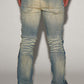Zip All The Way Stacked Skinny Flare Jeans - Medium Wash