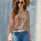 Full Size Collared Neck Long Sleeve Shirt Plus Size