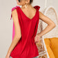 BiBi Shoulder Ribbon Tied Contrast Tank - Brand BiBi
