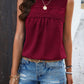 Sara Mia Swiss Dot Round Neck Tank