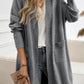 Devine Open Front Long Sleeve Cardigan
