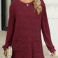 Full Size Pocketed Round Neck Long Sleeve T-Shirt