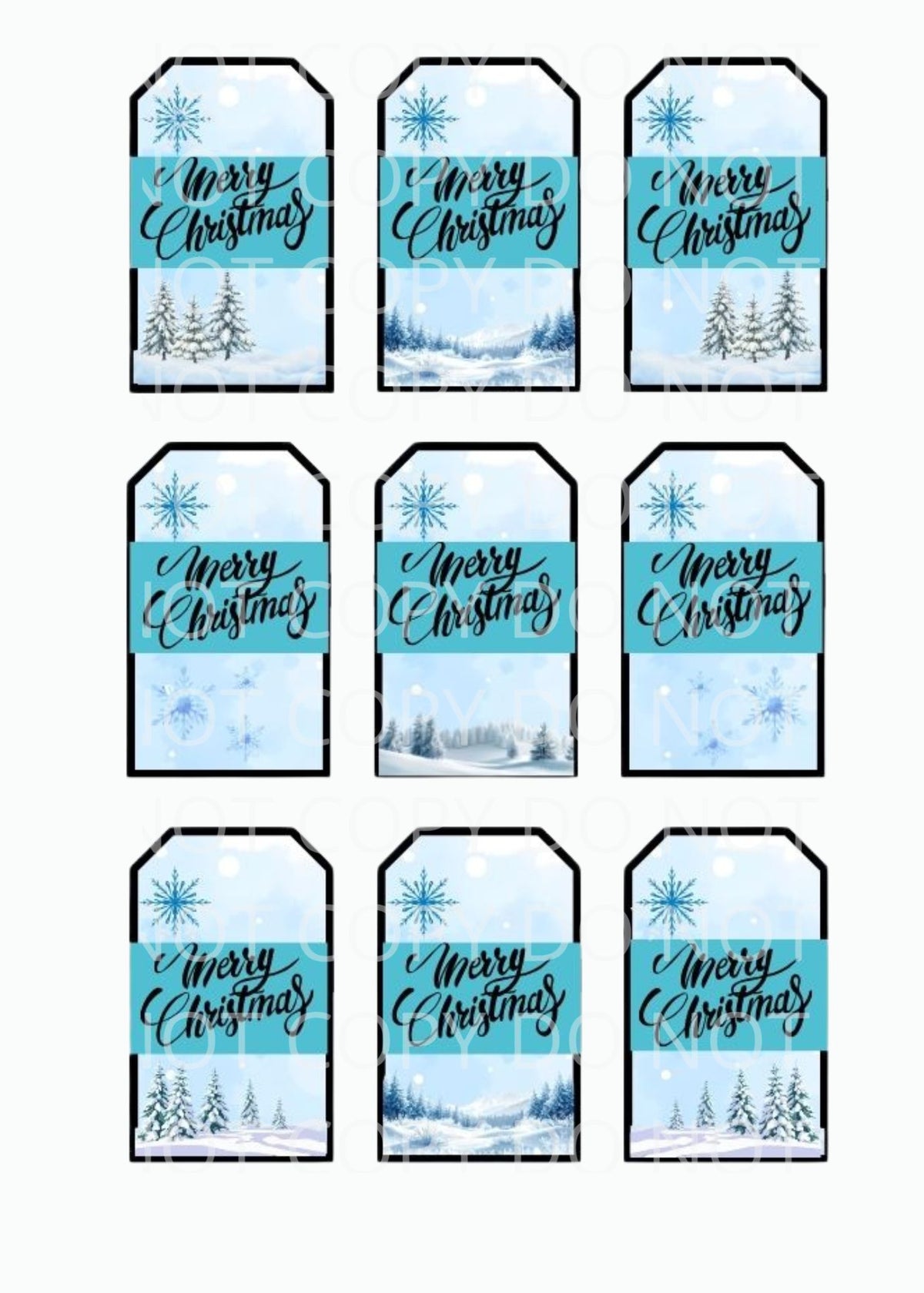 Printable Christmas Gift Tags Bundle – 12 Sheets of Assorted Buffalo Plaid, Farmhouse & Classic Holiday Gift Labels (PNG, JPG, PDF, SVG, PPTX)