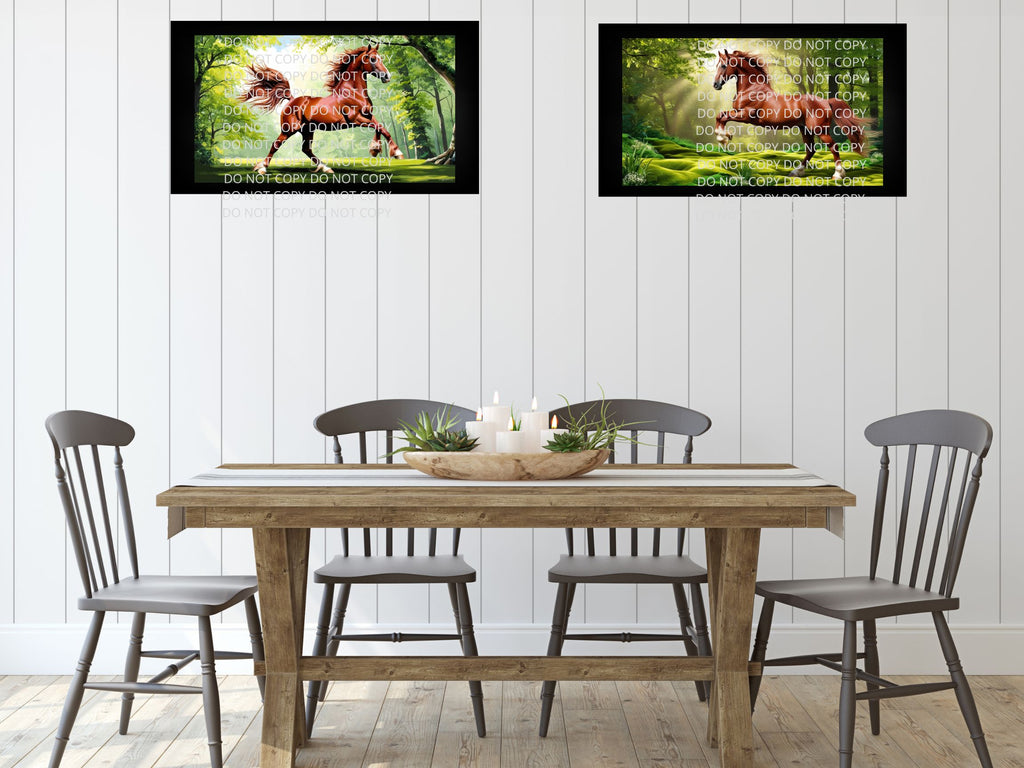 Brown Horse Digital Art in PDF SVG PNG File Formats