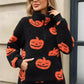 Jack-O'-Lantern Half Zip Long Sleeve Sweatshirt
