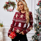 Gingerbread Round Neck Long Sleeve Sweater