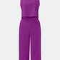 Round Neck Top and Wide Leg Pants Set