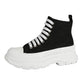 Lace Up Canvas Platform Sneakers