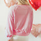 Valentine’s Day Blush Pink HUG AND KISSES Round Neck Sweatshirt