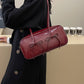PU Leather Bow Trim Shoulder Bag