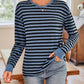 Striped Round Neck Long Sleeve T-Shirt