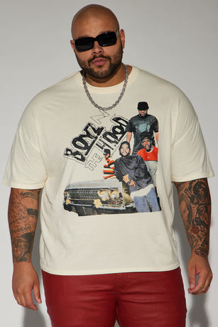 Boyz N The Hood Lowrider Oversized Short Sleeve Tee - Off White