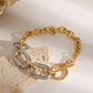 18K Gold-Plated Stainless Steel Chain Bracelet