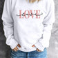 LOVE Round Neck Dropped Shoulder Sweatshirt