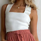 Square Neck Wide Strap Tank