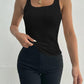 Lace Detail Square Neck Wide Strap Tank