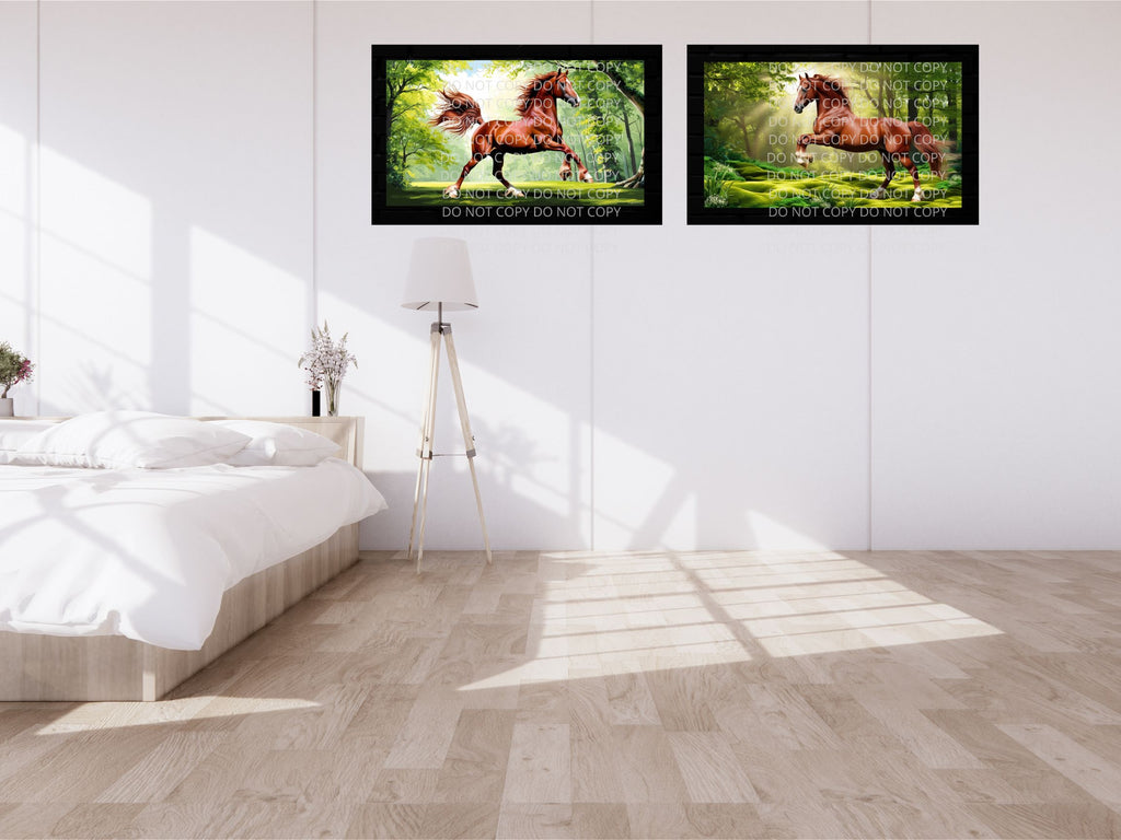 Brown Horse Digital Art in PDF SVG PNG File Formats