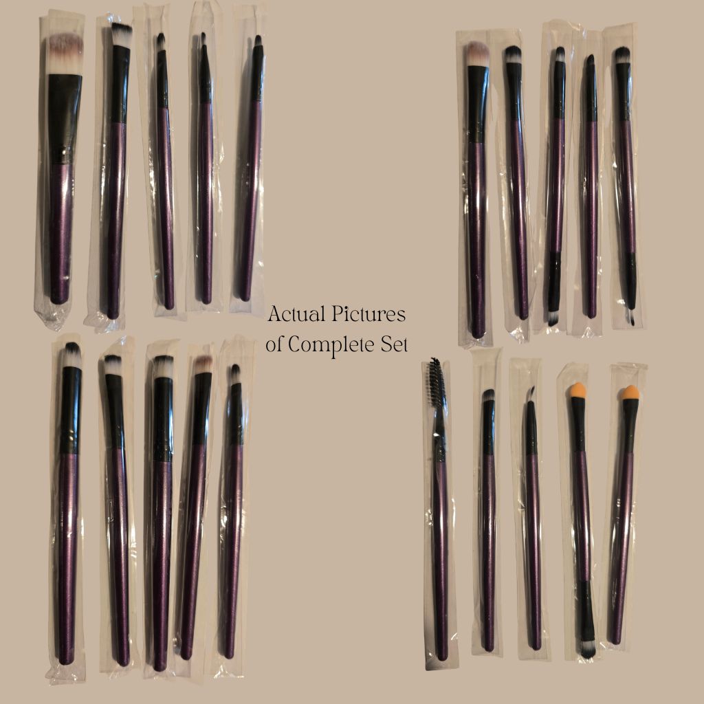 20-Piece Professional Makeup Brush Set – Purple