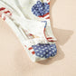 US Flag Heart Mock Neck Long Sleeve Bodysuit
