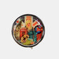 Nicole Lee USA Print Metallic Circular Large Pill Case