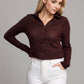 Johnny Collar Long Sleeve Knit Shirt