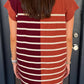 Striped Quarter Zip Cap Sleeve Sweater Dress
