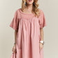 ADORA Round Neck Half Sleeve Babydoll Dress