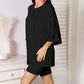 Basic Bae Bamboo Full Size Round Neck Drop Shoulder T-Shirt and Shorts Set