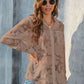 Full Size Collared Neck Long Sleeve Shirt Plus Size