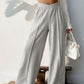 Elastic Waist Wide Leg Pants