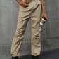 Pocketed Elastic Waist Pants