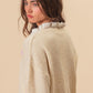 BiBi Ruffled Crochet Flower Dropped Shoulder Sweater - Brand BiBi