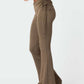 Drawstring Ruched Flare Pants