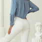 Button Up Long Sleeve Denim Top