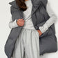 Zip Up Turtleneck Vest Coat