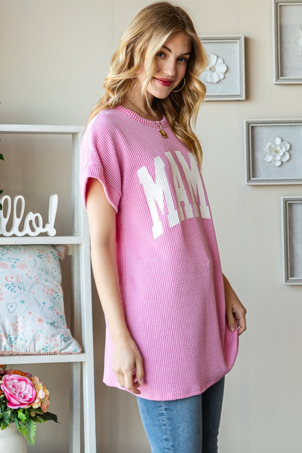 Heimish Full Size Letter Graphic Short Sleeve T-Shirt *