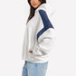 Contrast Dropped Shoulder Long Sleeve Hoodie