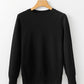 Round Neck Long Sleeve Knit Top
