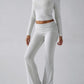 Devine Square Neck Long Sleeve Top and Pants Set