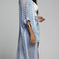 Openwork Open Front Three-Quarter Sleeve Cover Up