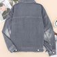Collared Neck Button Up Denim Jacket