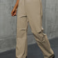 Pocketed Elastic Waist Pants