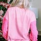 Sequin Round Neck Dropped Shoulder Sweatshirt