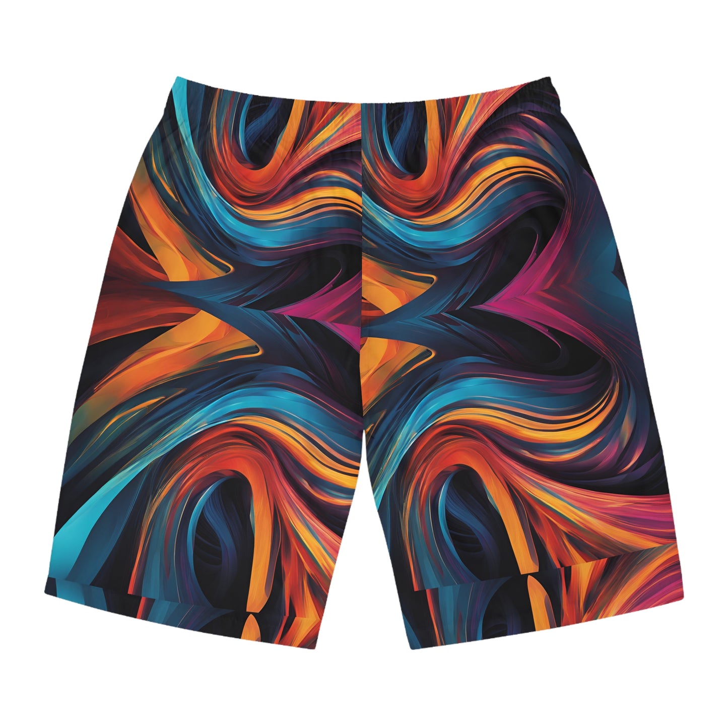 Men's Cool Abstract Orange Board Shorts (AOP) | Made to Order