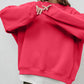 Round Neck Dropped Shoulder Long Sleeve Sweatshirt