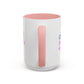 Cute Button Click Here Accent Coffee Mug (11, 15oz) | Made to Order