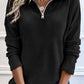 Full Size Quarter Zip Long Sleeve Top